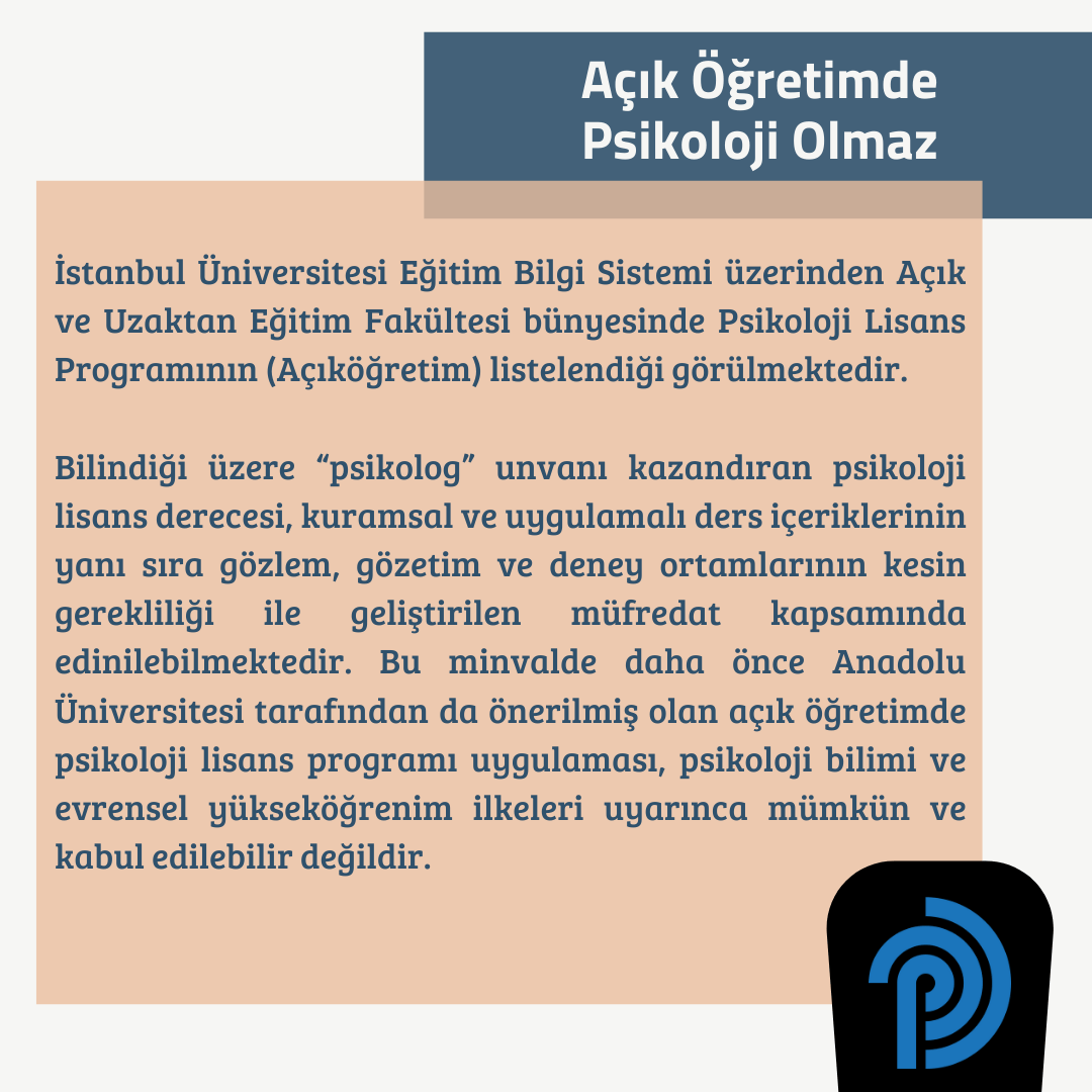EĞİTİMDE YENİ BİR TARTIŞMA KONUSU: PSİKOLOJİ BÖLÜMÜ AÇIK ÖĞRETİME SUNULDU